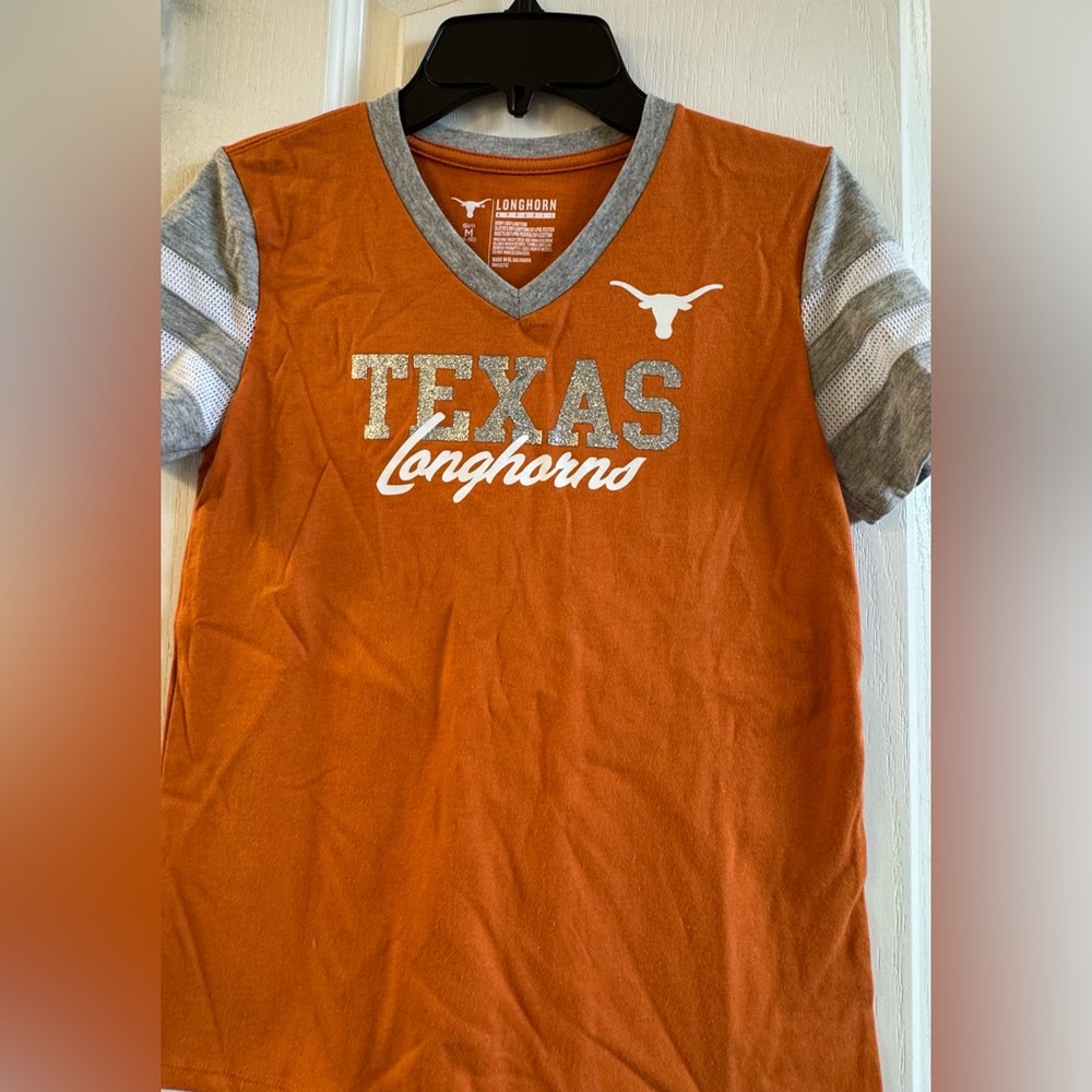 Girl's Texas Longhorns V-Neck Tee